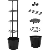 vidaXL Tomatenkweekpot ø29,5x115 cm polypropeen antracietkleurig