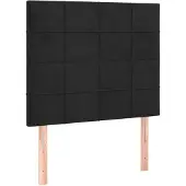vidaXL Hoofdbord zwart 90x5x118/128 cm fluweel