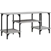 vidaXL Tv-meubel 102x35x45,5 cm bewerkt hout grijs sonoma eikenkleurig