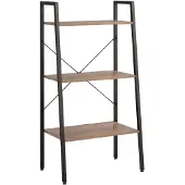 vidaXL Opbergmeubel met 3 lagen 56x35x108 cm donkerbruin en zwart