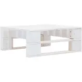 vidaXL Tuinhocker pallet hout wit