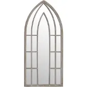 vidaXL Tuinspiegel 100x45 cm ijzer zandkleurig