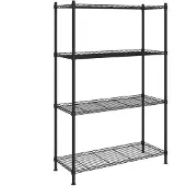 vidaXL Opbergrek 4-laags 200 kg 90x35x137 cm zwart