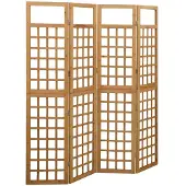 vidaXL Kamerscherm/trellis met 4 panelen161x180 cm massief vurenhout