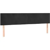 vidaXL Hoofdborden 180x5x78/88 cm fluweel zwart