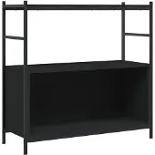 vidaXL Boekenrek 80x30x78,5 cm bewerkt hout en ijzer zwart