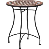vidaXL Bistrotafel mozaïek 60 cm keramiek bruin