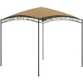 vidaXL Paviljoen, 3x3x2,65 meter, taupekleurig, 180 g/m²