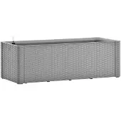vidaXL Plantenbak verhoogd met bewateringssysteem 100x43x33 cm grijs