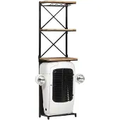 vidaXL Wijnkast tractor 49x31x172 cm ruw mangohout wit