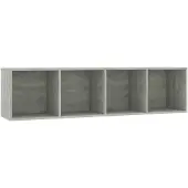 vidaXL Boekenkast/tv-meubel 143x30x36 cm betongrijs