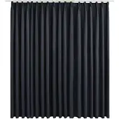 vidaXL Gordijn verduisterend met haken 290x245 cm zwart