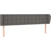 vidaXL Hoofdbord met randen 183x23x78/88 cm kunstleer grijs