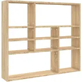 vidaXL Wandschap 90x16x78 cm bewerkt hout sonoma eikenkleurig