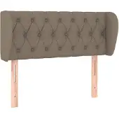 vidaXL Hoofdbord met randen 93x23x78/88 cm stof taupe