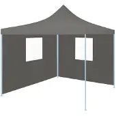 vidaXL Vouwtent pop-up met 2 zijwanden 3x3 m antraciet
