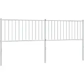 vidaXL Vervangend hoofdbord metaal wit 193 cm