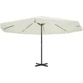 vidaXL Parasol Samos 500 cm aluminium wit