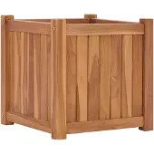 vidaXL Plantenbak verhoogd 40x40x40 cm massief teakhout