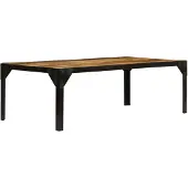 vidaXL Salontafel 110 cm massief ruw mangohout en staal