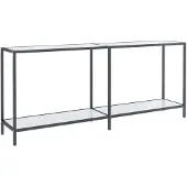 vidaXL Wandtafel 180x35x75,5 cm gehard glas wit
