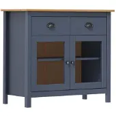 vidaXL Dressoir Hill Range 90x40x80 cm massief grenenhout grijs