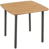 vidaXL Tuintafel 80x80x72 cm massief acaciahout en staal