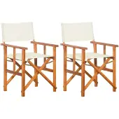 vidaXL Regisseursstoelen 2 st massief acaciahout