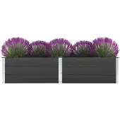 vidaXL Plantenbak verhoogd 250x50x54 cm HKC grijs