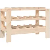 vidaXL Wijnrek 61,5x30x42 cm massief grenenhout bruin