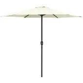 vidaXL Parasol met aluminium paal 270x246 cm zandwit