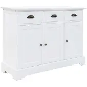 vidaXL Dressoir met 3 deuren 105x35x77,5 cm MDF en grenenhout