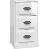 vidaXL Dressoir 36x35,5x67,5 cm bewerkt hout hoogglans wit