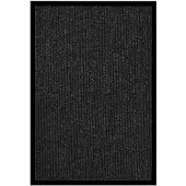 vidaXL Deurmat 80x120 cm gestreept antraciet