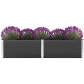vidaXL Plantenbak verhoogd 250x100x54 cm HKC grijs