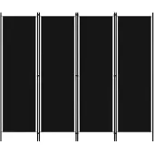 vidaXL Kamerscherm met 4 panelen 200x180 cm zwart