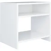 vidaXL Nachtkastje 40x30x40 cm bewerkt hout wit