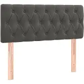 vidaXL Hoofdbord 90x7x78/88 cm fluweel donkergrijs