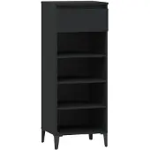 vidaXL Schoenenrek 40x36x105 cm bewerkt hout zwart