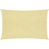 vidaXL Zonnezeil 160 g/m² 3x4 m HDPE beige