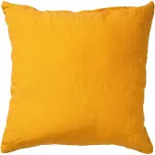 Dutch decor - LINN - Kussenhoes 45x45 cm - 100% linnen - effen kleur - Golden Glow - geel