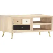 vidaXL Salontafel 90x45x40 cm massief mangohout