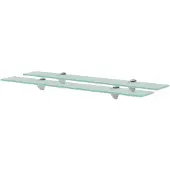 vidaXL Schappen zwevend 2 st 70x20 cm 8 mm glas
