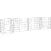 vidaXL Gabion plantenbak H-vormig 260x40x60 cm staaldraad
