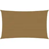 vidaXL Zonnezeil 160 g/m² 2x5 m HDPE taupe