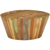 vidaXL Salontafel Ø65x31 cm massief gerecycled hout