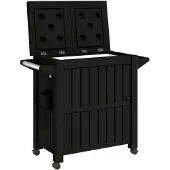 vidaXL Serveerwagen 3-in-1 polypropeen zwart