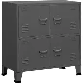 vidaXL Opbergkast industrieel 75x40x80 cm staal antracietkleurig