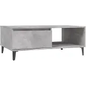 vidaXL Salontafel 90x60x35 cm bewerkt hout betongrijs
