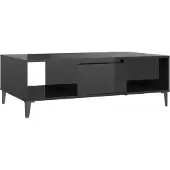 vidaXL Salontafel 103,5x60x35 cm bewerkt hout hoogglans zwart